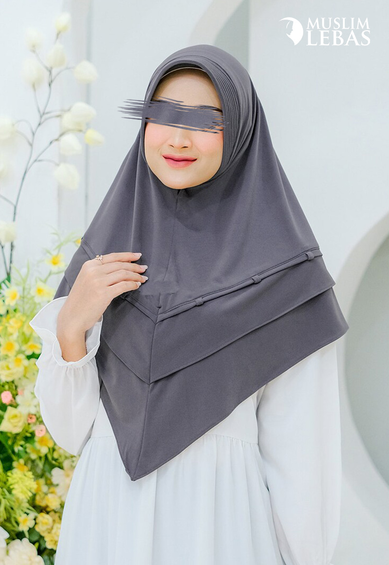 ইন্দোনেশিয়ান স্টাইল হিজাব (Ash) Indonesian Style Hijab Ash Color